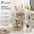 Forellix™ SpinDock 360 Organizer – Rotating Beauty & Bathroom Storage Tower