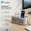 Forellix™ CableNest Desk Organizer – Smart Cable Management Station