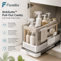 Forellix™ SinkSuite Pull-Out Caddy – Under Sink Sliding Storage Organizer